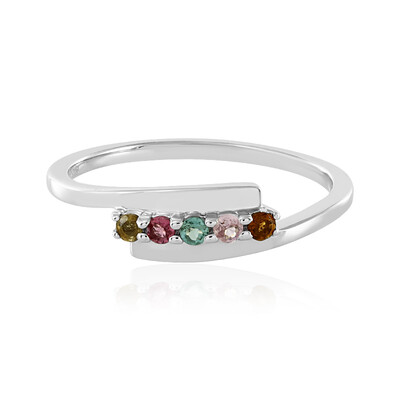 Zilveren ring met toermalijnen