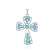 Zilveren hanger met een Sleeping Beauty Turkoois