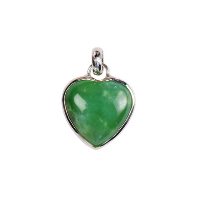 Zilveren hanger met een chrysopraas