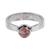 Zilveren ring met een toermalijn