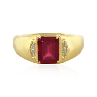 Zilveren ring met een Bemainty robijn
