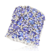 Zilveren ring met tanzanieten (Dallas Prince Designs)