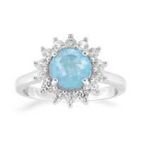 Zilveren ring met een Pastelblauwe Kwarts