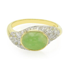 Zilveren ring met een keizerlijk chrysopraas