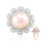 Gouden ring met een koninklijke roze Ming parel (TPC)