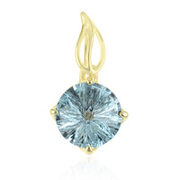 Gouden hanger met een hemel-blauwe topaas