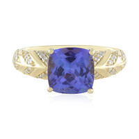 Gouden ring met een AAA tanzaniet (de Melo)