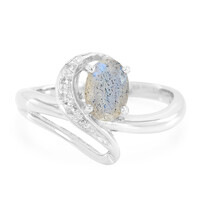 Zilveren ring met een labradoriet
