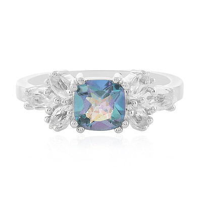 Zilveren ring met een Oceaan Kwarts