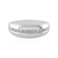 Zilveren ring met I4 (J) Diamanten