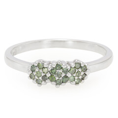 Zilveren ring met Fancy diamanten
