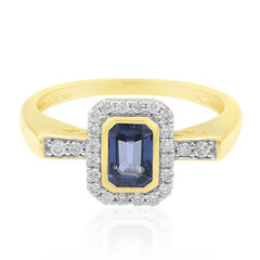 Gouden ring met een Ceylon saffier