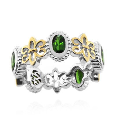 Zilveren ring met Russische diopsiedstenen (Dallas Prince Designs)
