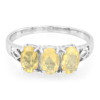 Zilveren ring met vuur opalen