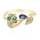 Gouden ring met een Blauwe Ceylon saffier (CIRARI)