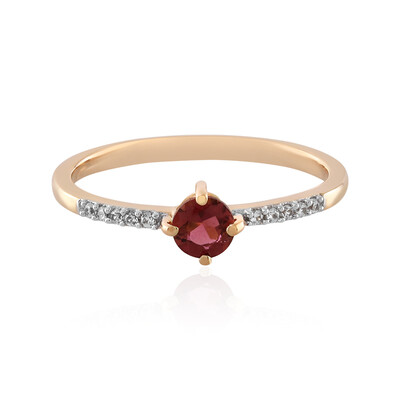 Gouden ring met een roze toermalijn