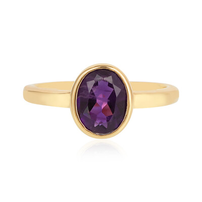 Zilveren ring met een Zambia-amethist