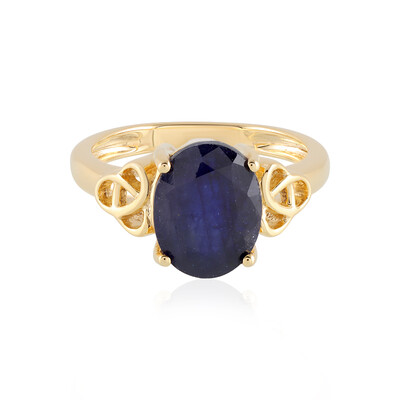 Zilveren ring met een Madagaskar Blauwe Saffier