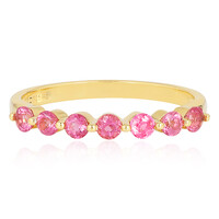 Zilveren ring met roze toermalijnen