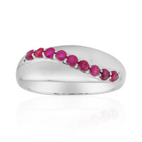 Zilveren ring met Birmese Robijnen (Pallanova)
