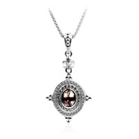 Zilveren halsketting met een morganiet (Dallas Prince Designs)