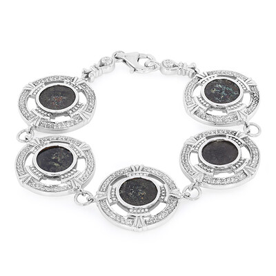 Zilveren armband met antieke weduwe mijten