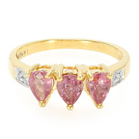 Gouden ring met Onverhitte Padparadscha Saffieren (AMAYANI)