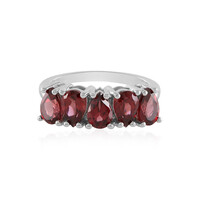 Zilveren ring met Mozambique granaten