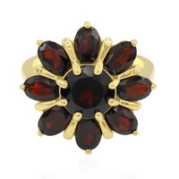 Zilveren ring met een granaat