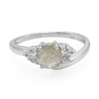 Zilveren ring met een spectroliet