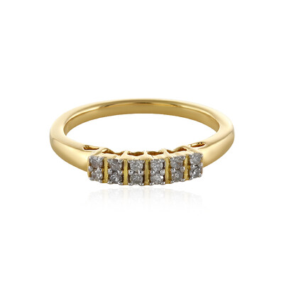 Zilveren ring met I1 (I) Diamanten