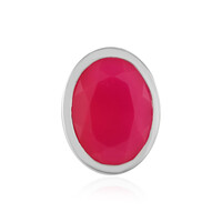 Zilveren hanger met een roze chalcedon
