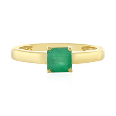 Zilveren ring met een Braziliaanse smaragd