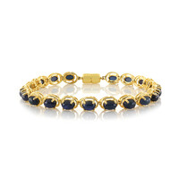 Zilveren armband met blauwe ster saffieren