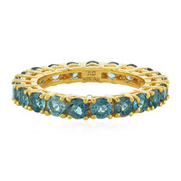 Zilveren ring met Londen-blauwe topaasstenen