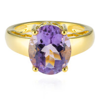 Zilveren ring met een amethist