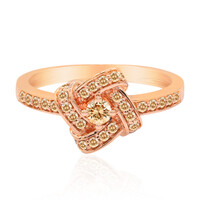 Gouden ring met een SI1 Argyle Rose De France Diamant