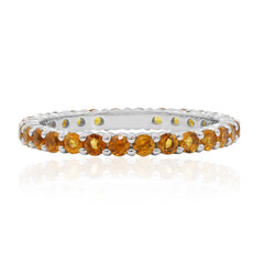 Zilveren ring met citrienstenen