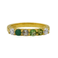 Zilveren ring met witte topaasstenen