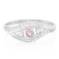Zilveren ring met een Ceylon roze saffier