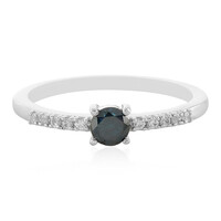 Zilveren ring met een I3 Champagne Diamant