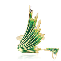 Zilveren ring met zirkonen