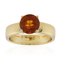 Zilveren ring met een Madeira citrien