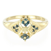 Zilveren ring met Fancy diamanten