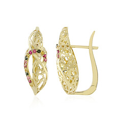 Gouden oorbellen met roze toermalijnen (Ornaments by de Melo)