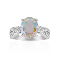 Zilveren ring met een maanlicht kwarts