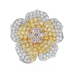Gouden ring met I1 Roze Diamanten (CIRARI)
