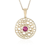 Gouden halsketting met een Madagaskar Roze Saffier (Ornaments by de Melo)