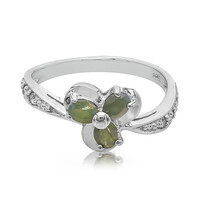 Zilveren ring met alexandrieten