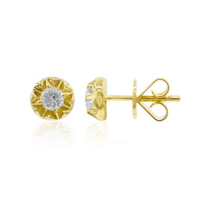 Gouden oorbellen met VS1-Diamanten (F) (adamantes [!])
